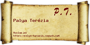 Palya Terézia névjegykártya